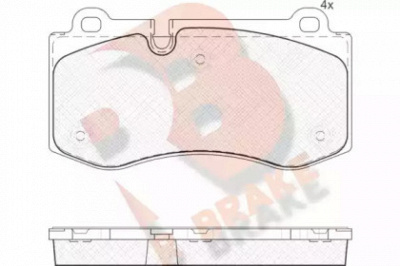 R BRAKE rb1796 -  Комплект тормозных колодок, дисковый тормоз